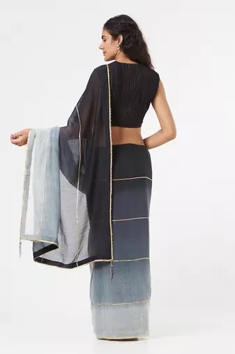 Black Ombre Saree & Peticot