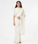 Ivory White Saree & Peticot