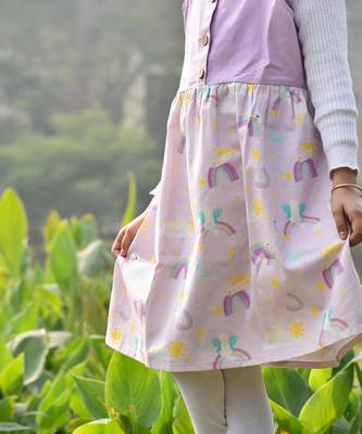 In the Sky' Lavender Frilly Frock 3