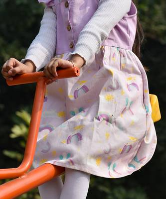 In the Sky' Lavender Frilly Frock 4