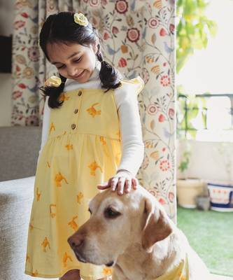 Kitty Kat' Yellow Frilly Frock 1