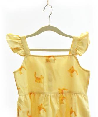 Kitty Kat' Yellow Frilly Frock 8