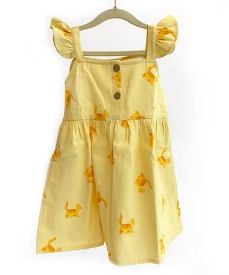 Kitty Kat' Yellow Frilly Frock 10