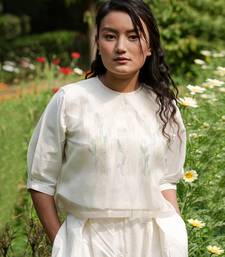 Eleanor Sheer Box Pleat Top