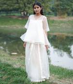 Georgiana Sheer Angrakha Top & Handpainted Slip