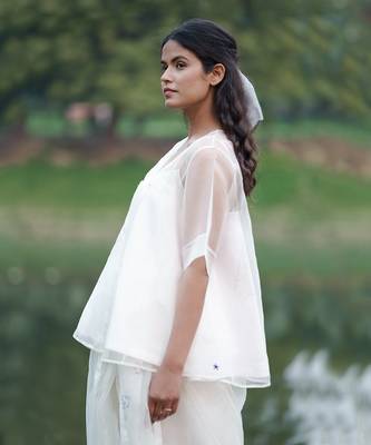 Georgiana Sheer Angrakha Top & Handpainted Slip 4