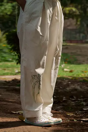 Maria Overlap Pleated Pants