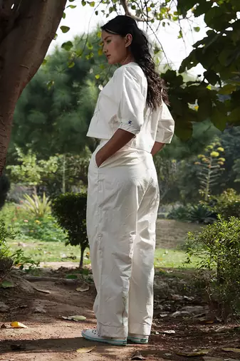 Maria Overlap Pleated Pants