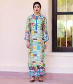 Multicolor Abstract print Sation kurta 