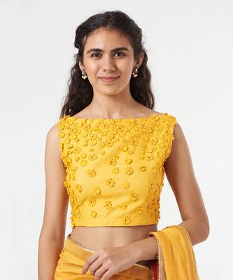 3-D Flower Blouse 1