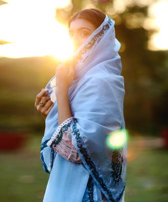 Reshan ari embroidered dupatta. 5