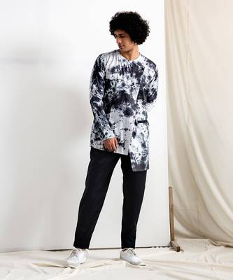 Black And Grey Amias Kurta Set 1