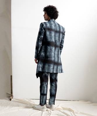 Black And Grey Roden Achkan Set 2