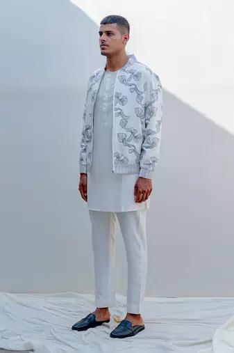Off White Jacket Set