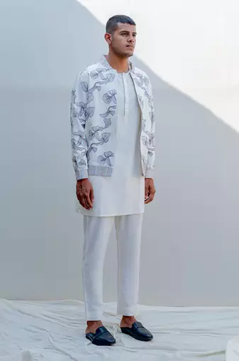 Off White Jacket Set