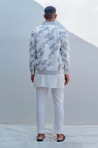 Off White Jacket Set