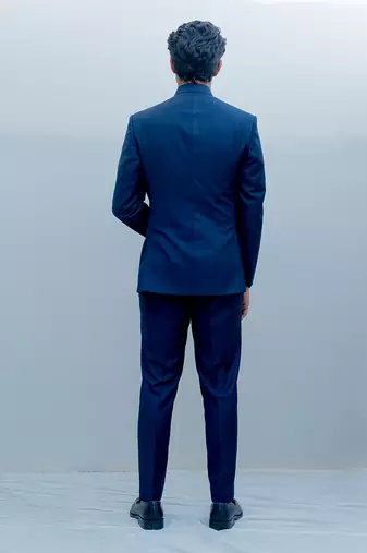 Lapis Lazuli Short Indo Western Jacket Set