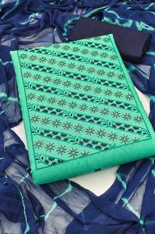 Multicolor embroidered cotton salwar