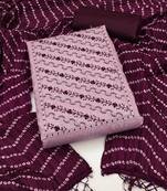 Purple embroidered cotton salwar