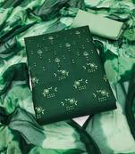Green embroidered cotton salwar