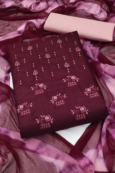 Multicolor embroidered cotton salwar