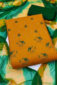Multicolor embroidered cotton salwar