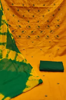 Multicolor embroidered cotton salwar