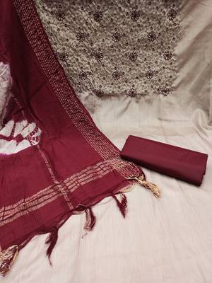 Beige embroidered cotton salwar 2