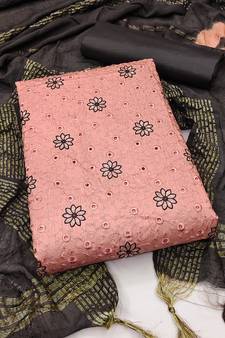 Multicolor embroidered cotton salwar