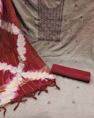 Brown embroidered cotton salwar 2