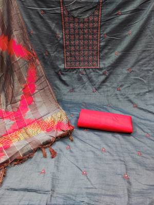 Grey embroidered cotton salwar 2
