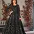 Heavy Sequance Embroidery Work Soft Net Traditional Anarkali Dress In Amazing Black Colour