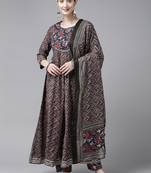 Blue printed cotton ethnic-kurtis