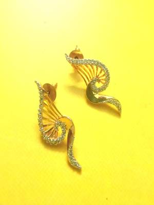 Runjhun Gold Plated Designer Gold Traditional Earrings 1
