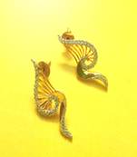 Runjhun Gold Plated Designer Gold Traditional Earrings