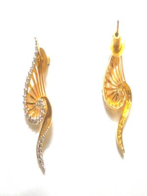 Runjhun Gold Plated Designer Gold Traditional Earrings 2