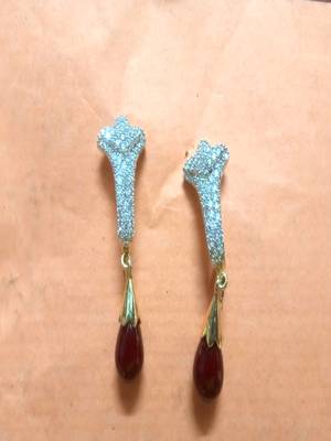 Runjhun Pink Gold Plated Designer Ethnic Earrings  1