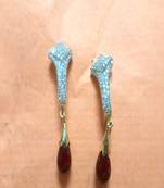Runjhun Pink Gold Plated Designer Ethnic Earrings 