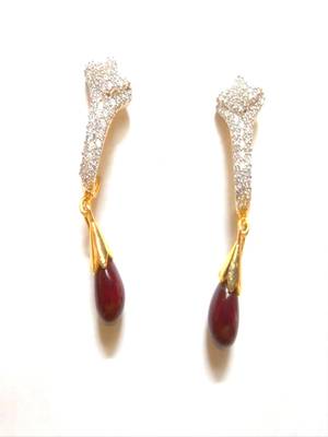 Runjhun Pink Gold Plated Designer Ethnic Earrings  2
