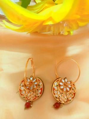Runjhun Kundan Gold Plated Traditional Earrings 1