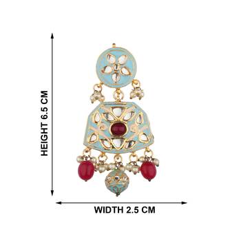 Runjhun Meenakari Designer Traditional Earrings 3