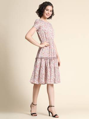 Multicolor printed polyester maxi-dresses 2