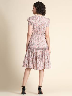 Multicolor printed polyester maxi-dresses 3