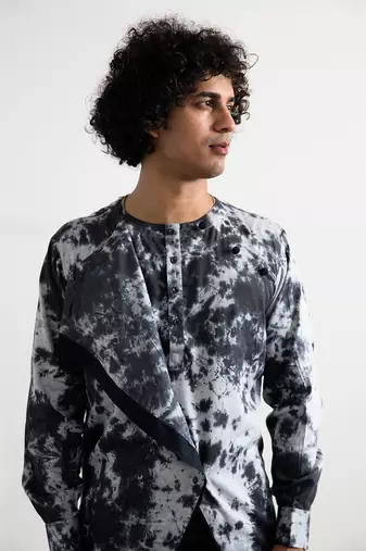 Black And Grey Eir Kurta Set 
