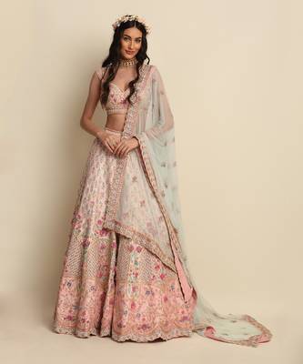 Pink Bridal Lehenga Set 1