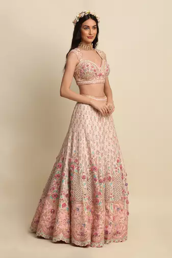 Pink Bridal Lehenga Set