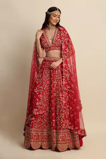 Maroon Bridal Lehenga Set