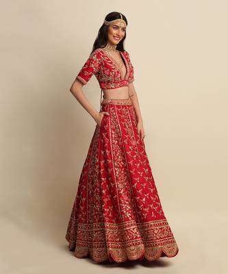 Maroon Bridal Lehenga Set 3