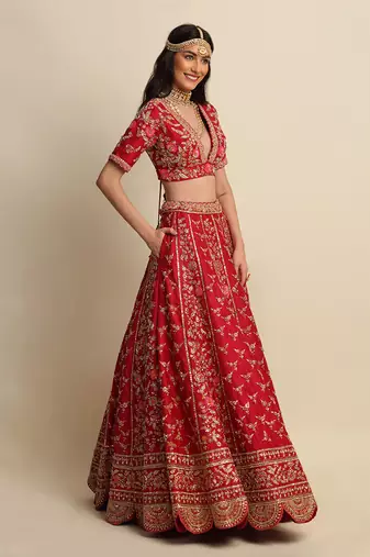 Maroon Bridal Lehenga Set