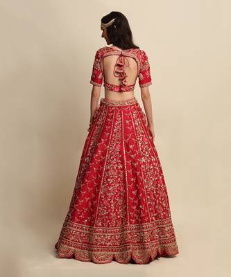 Maroon Bridal Lehenga Set 5